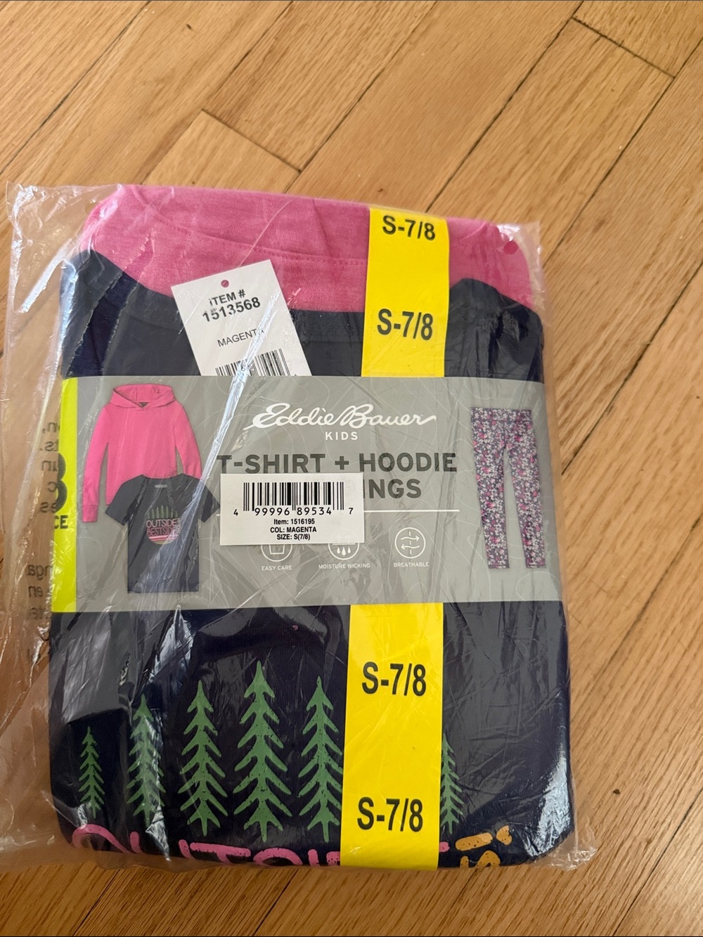 Eddie Bauer Kids Magenta & Navy Printed Leggings Set